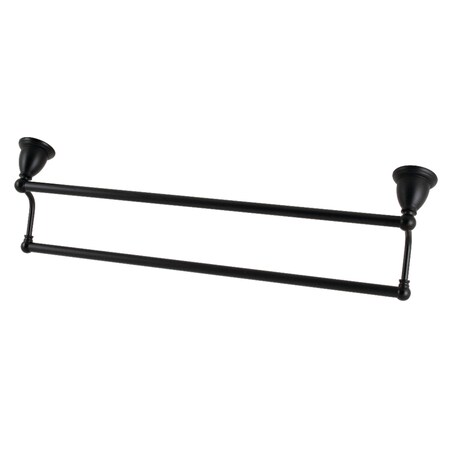 Kingston Brass 24Inch Dual Towel Bar, Matte Black BA1753MB
